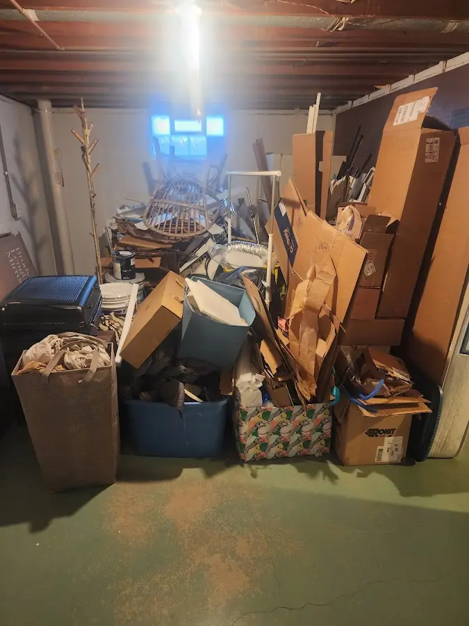 Roll-off dumpster container at job site for 4 Yard Dumpster Rental in Destin